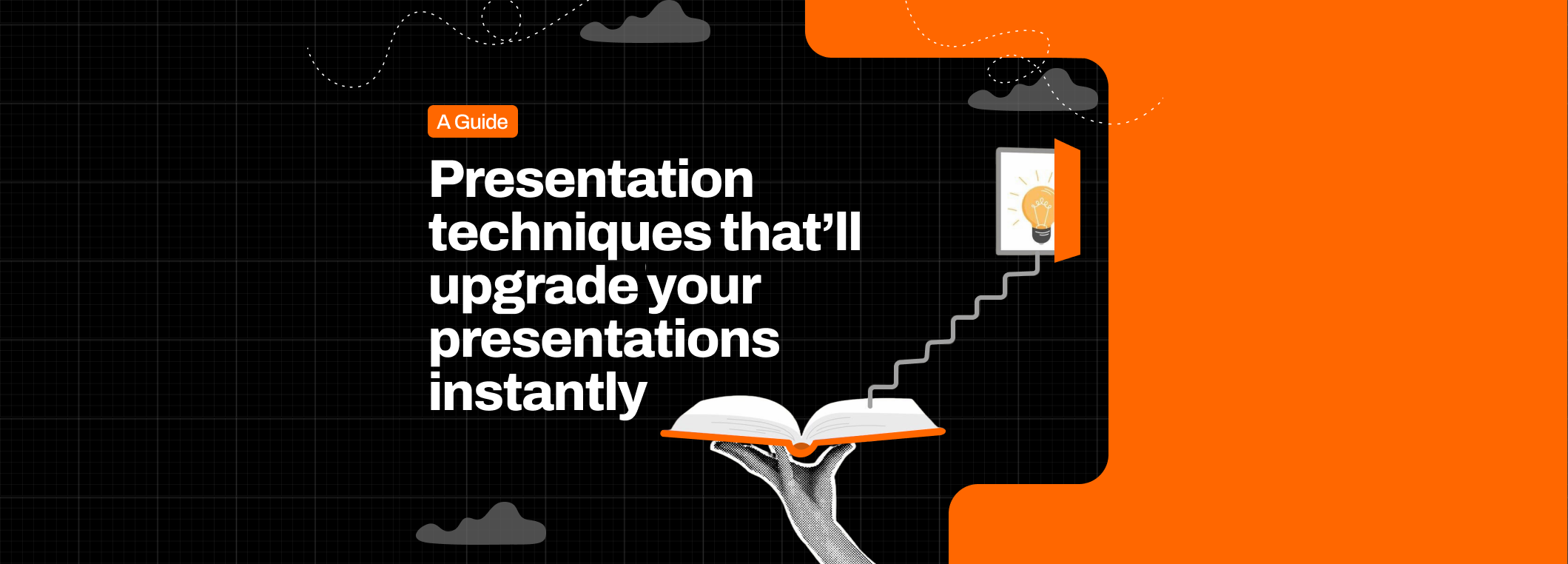 An image with text- Presentation techniques that'll upgrade your presentations instantly