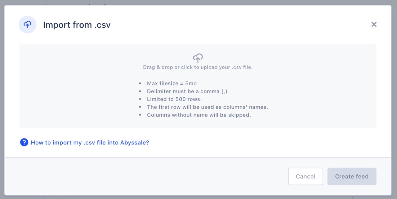 import data from a CSV