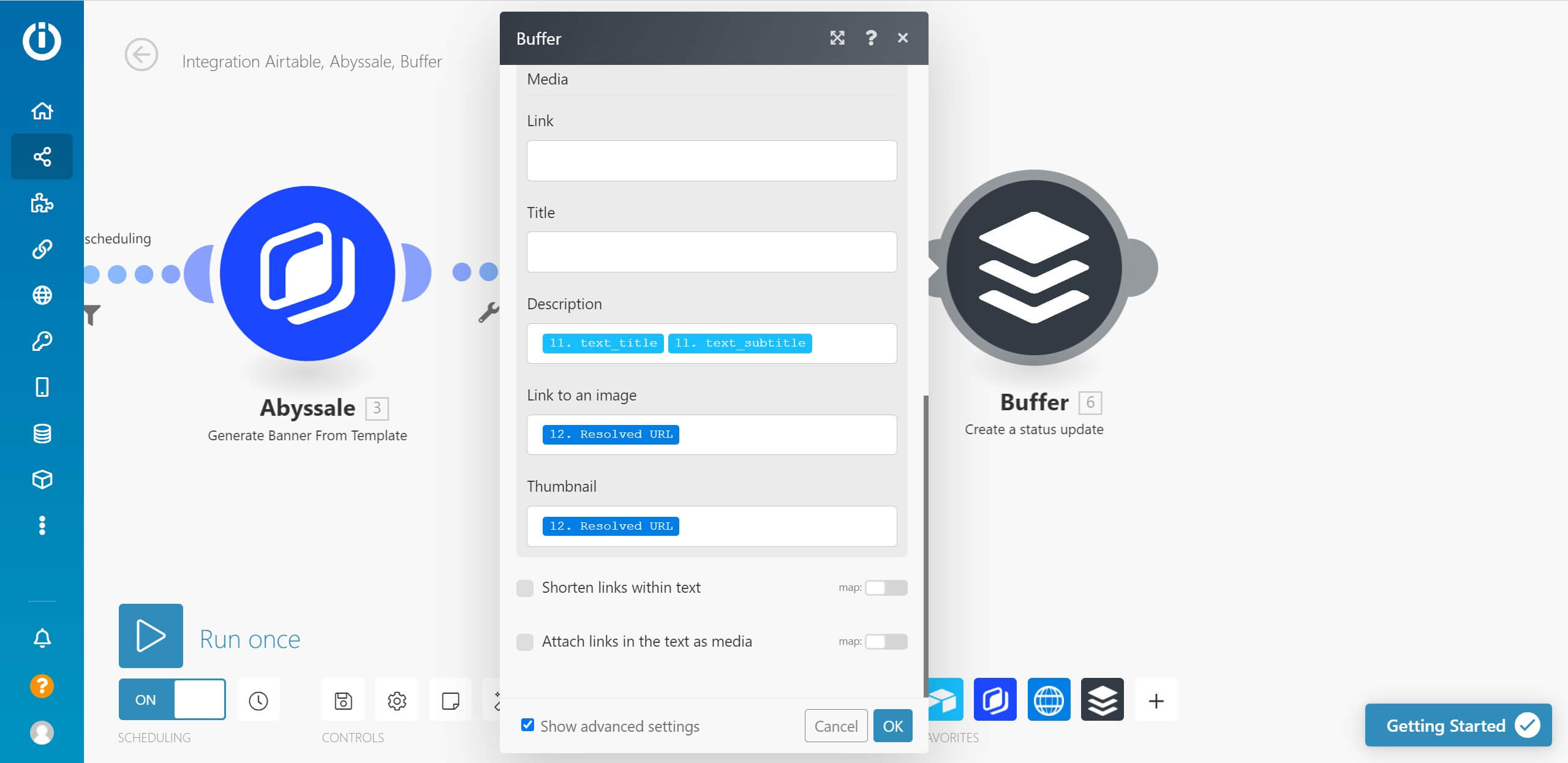 buffer module setup