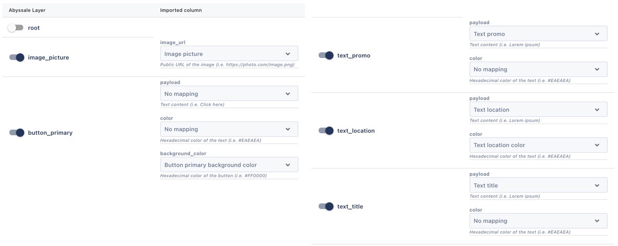 mapping csv data with template layers