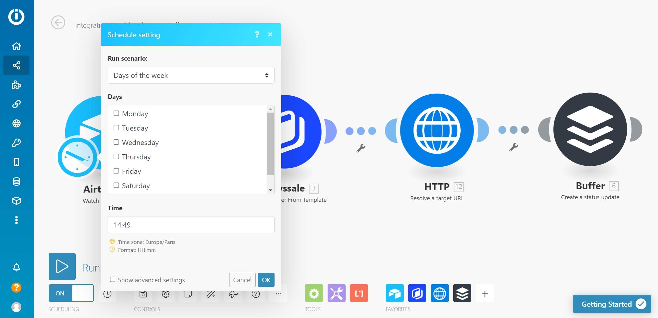 make automation scheduling