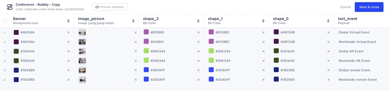 Create from scratch • Data settings