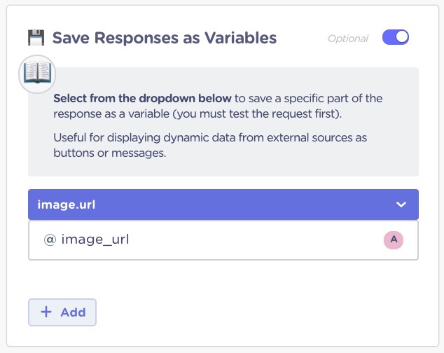 save response as variables