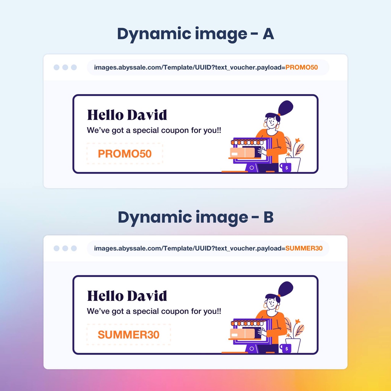 2 examples of dynamic images