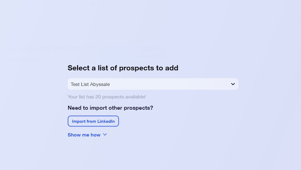 select the list of waalaxy contacts