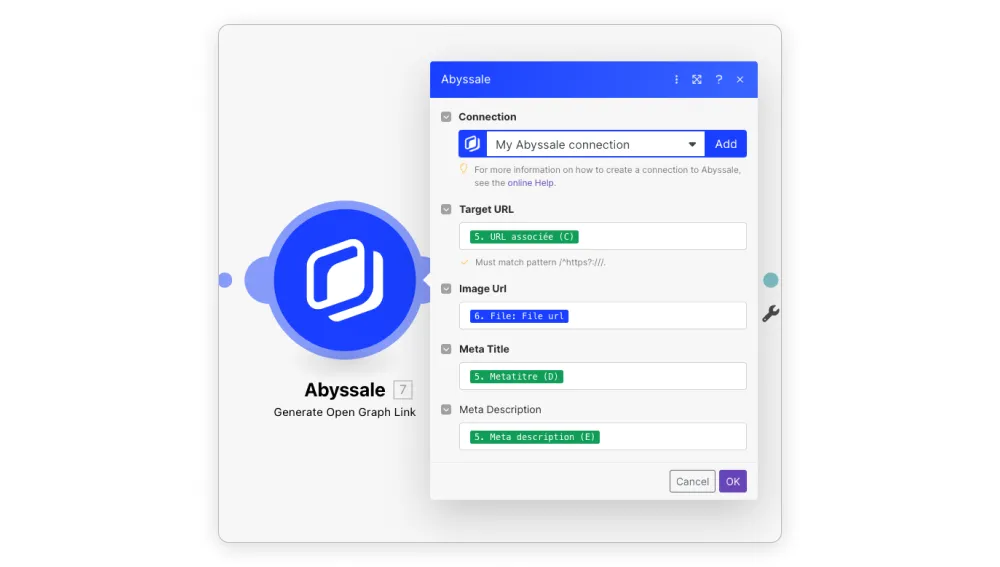 abyssale module generate open graph link