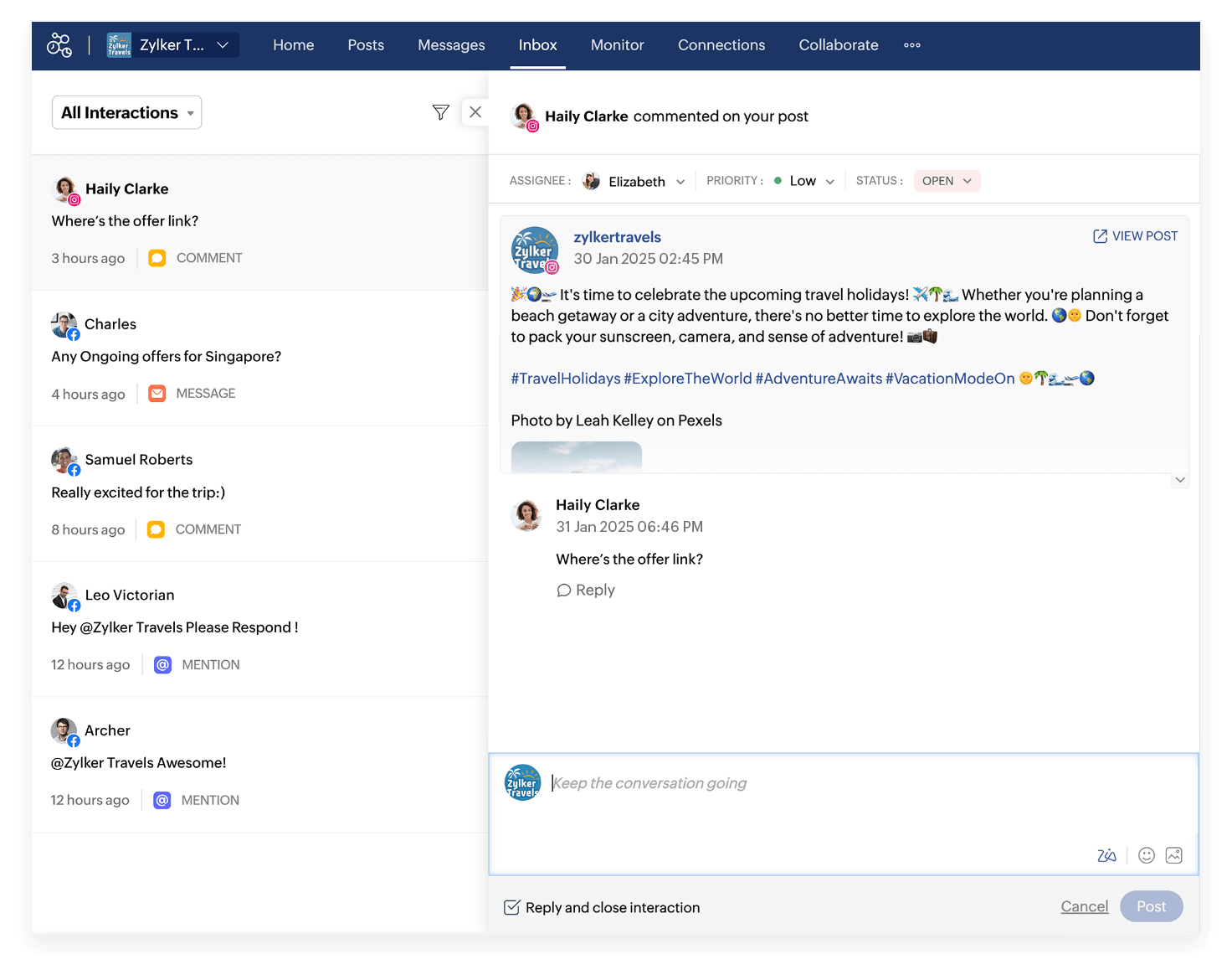 Zoho Social - Social Media Automation tools