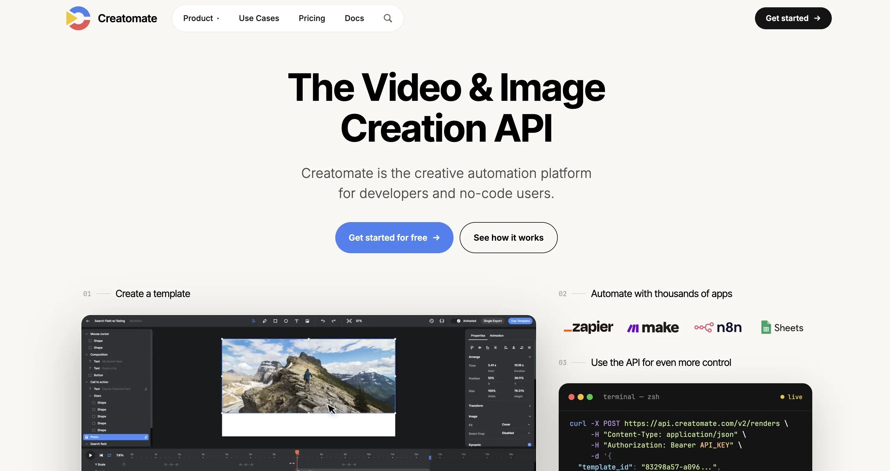 Creatomate website