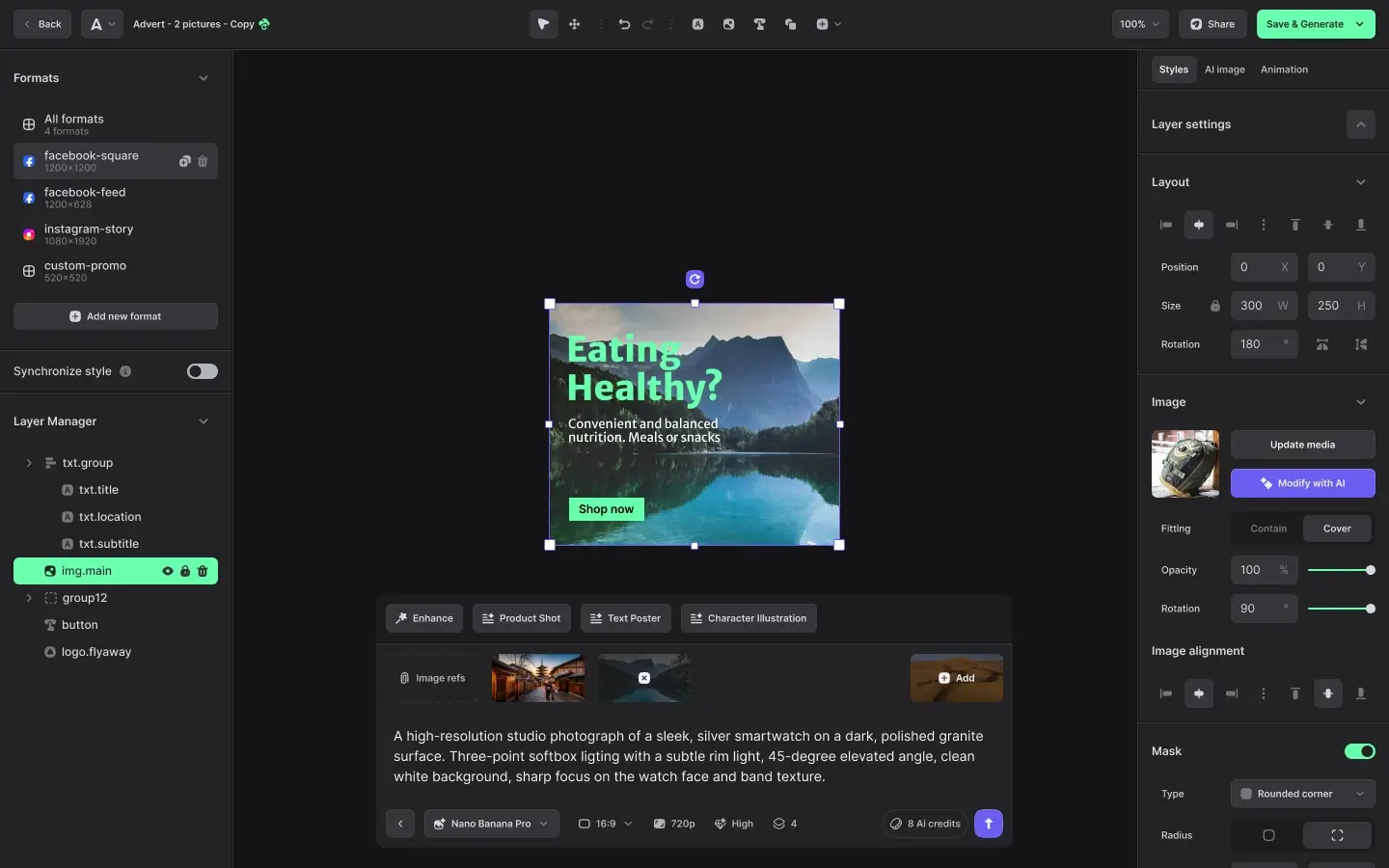 Abyssale - An AI powered ad creation and creative automation platform