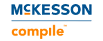McKesson Compile logo in blue with orange text and a curved underline.