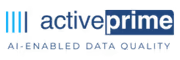 ActivePrime logo with blue vertical bars and text 'activeprime' and tagline 'AI-Enabled Data Quality'.