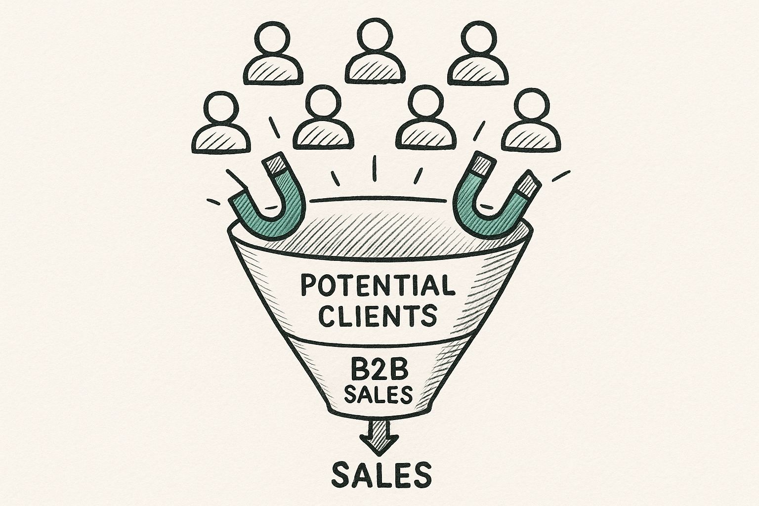 Infographic about b2b sales funnel