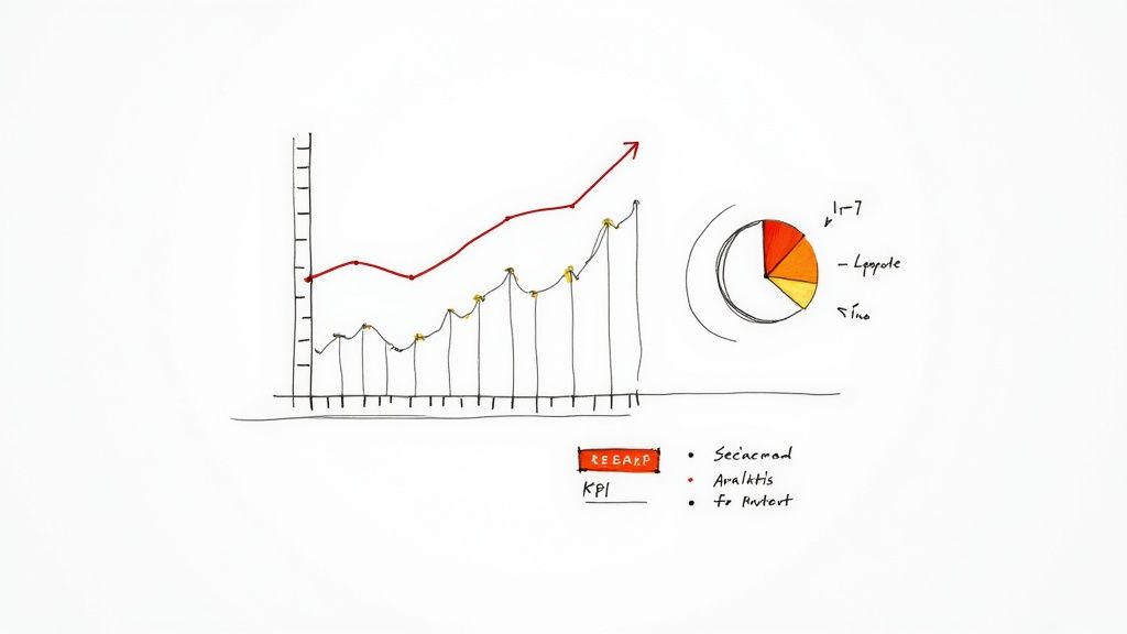 A graphic showing interconnected nodes of data and technology, representing an integrated B2B strategy