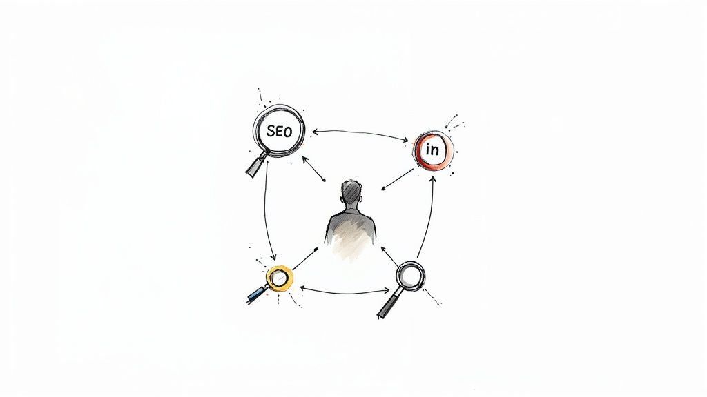 B2B digital marketing channels on various devices