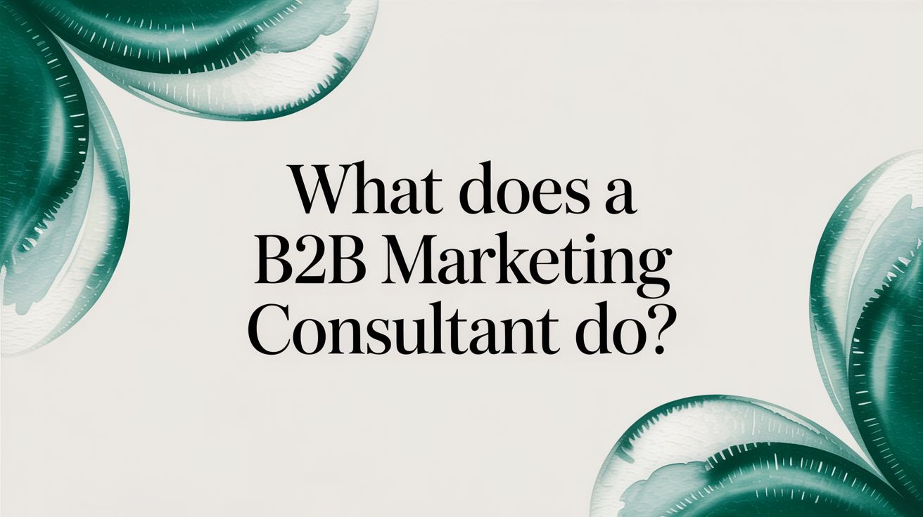 What Does a B2B Marketing Consultant Do?