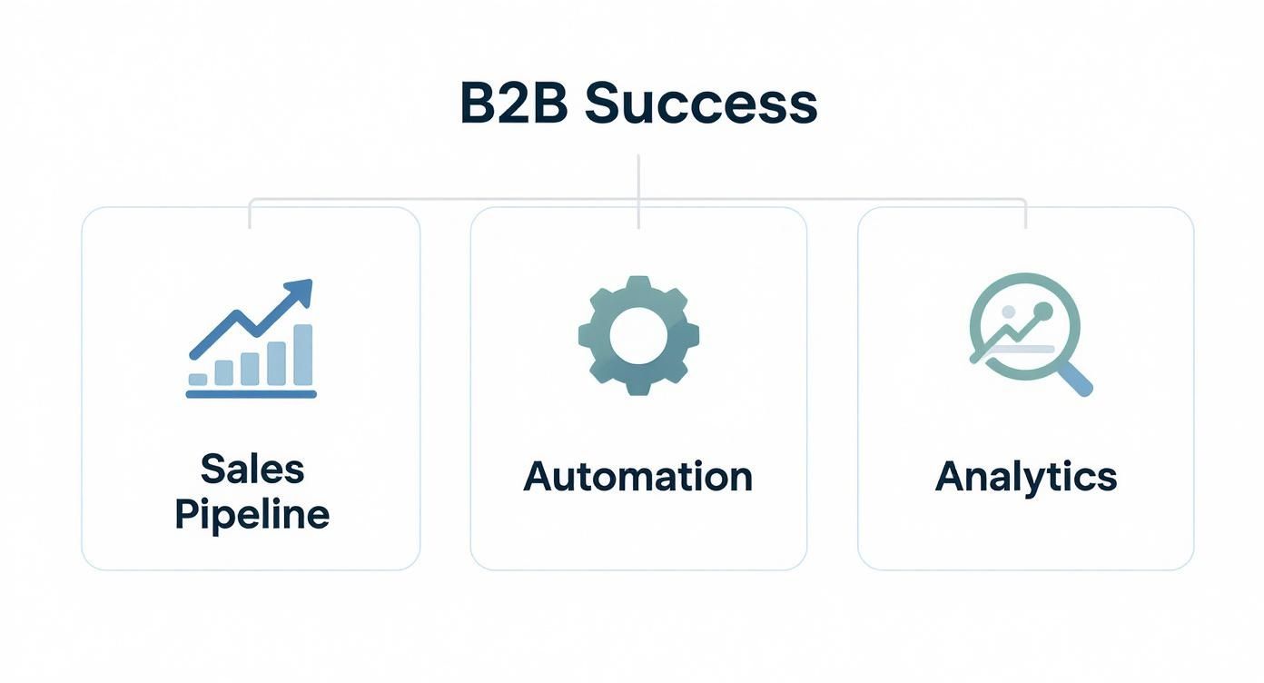 Infographic about b2b crm software