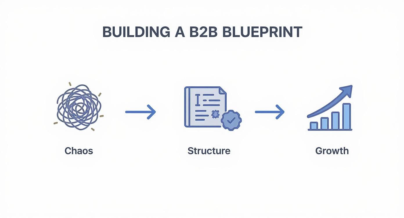Infographic about sales process b2b