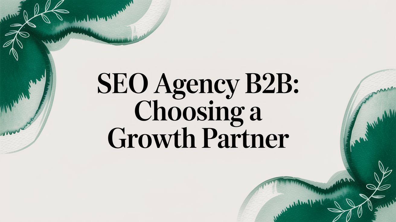 seo agency b2b: Choosing a Growth Partner