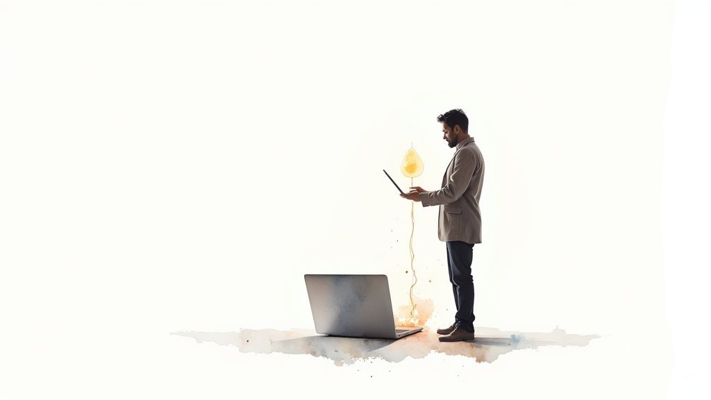 Business professionals collaborating on a value proposition strategy on a whiteboard.