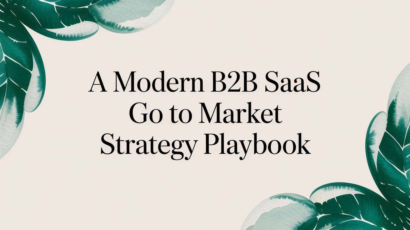 A Modern B2B SaaS Go To Market Strategy Playbook