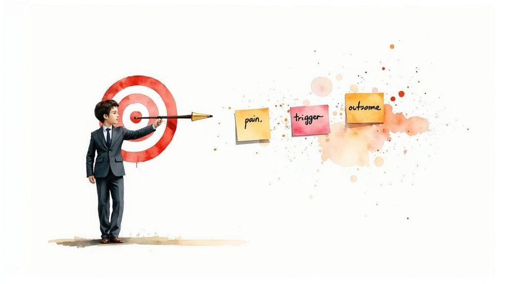 An abstract image with geometric shapes representing a B2B SaaS go-to-market strategy, with blue and grey tones.