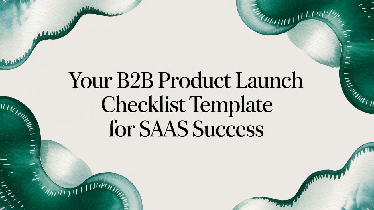 Your B2B Product Launch Checklist Template for SaaS Success