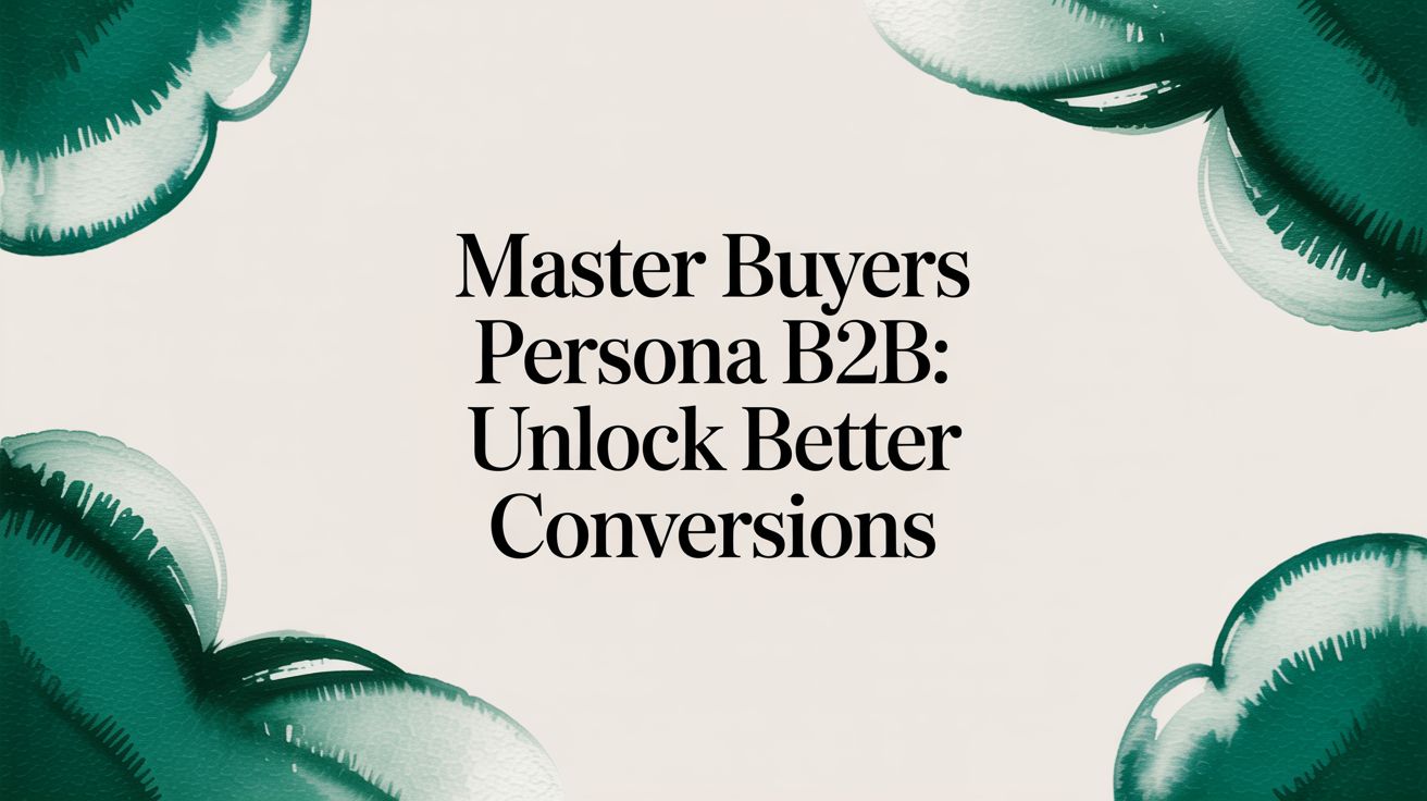 Master buyers persona b2b: unlock better conversions