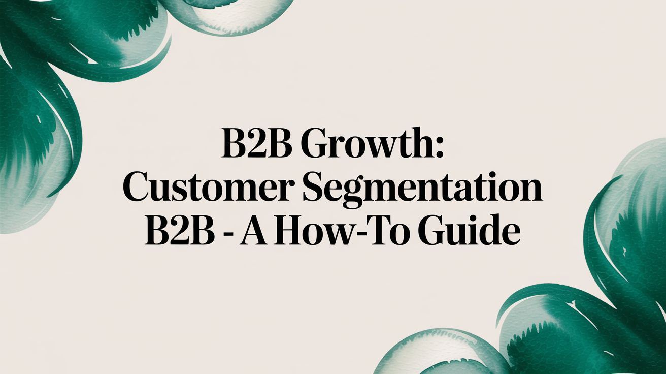 B2B Growth: Customer Segmentation B2B - A How-To Guide