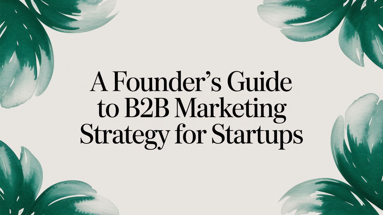 A Founder's Guide to B2B Marketing Strategy for Startups