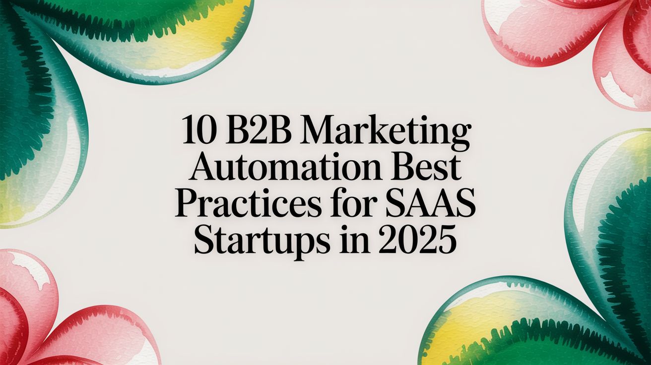 10 B2B Marketing Automation Best Practices for SaaS Startups in 2025