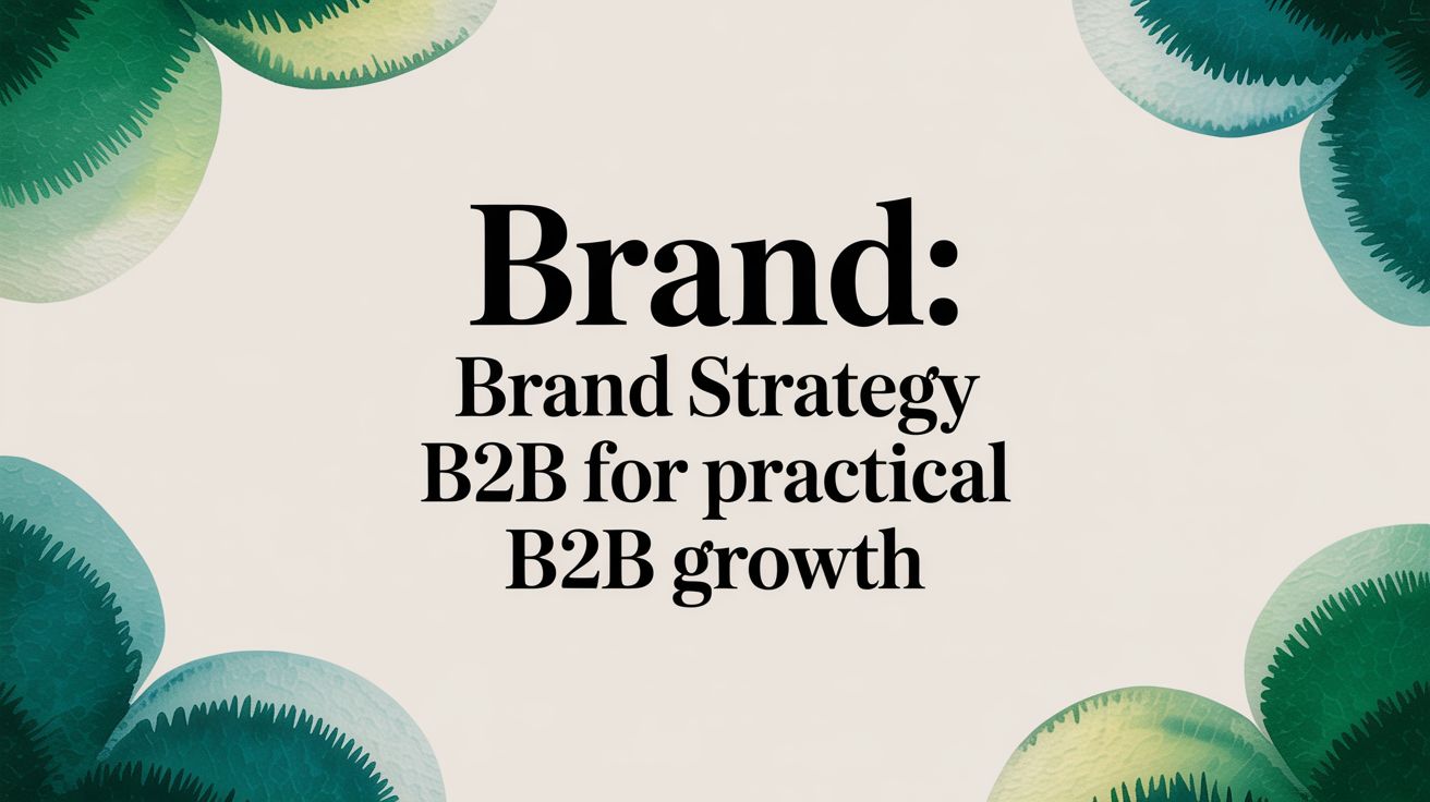 A Practical Guide to B2B Brand Strategy for Growth