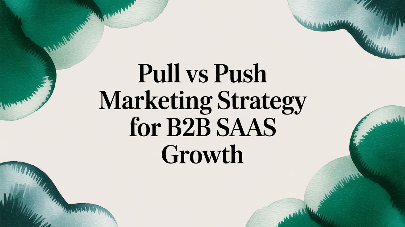 Pull vs Push Marketing Strategy for B2B SaaS Growth