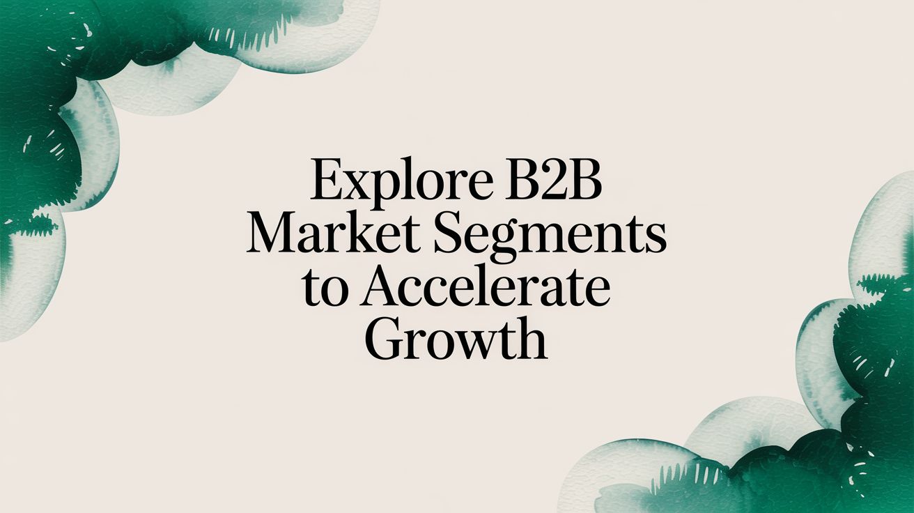 Explore B2B Market Segments to Accelerate Growth