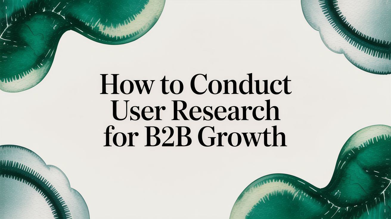 How to Conduct User Research for B2B Growth