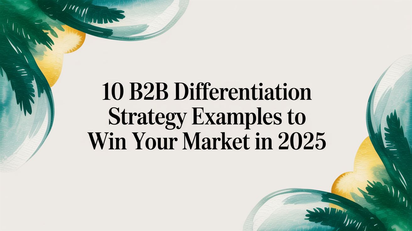 10 B2B Differentiation Strategy Examples to Win Your Market in 2025