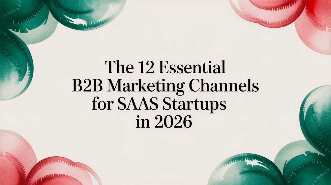 The 12 Essential B2B Marketing Channels for SaaS Startups in 2026