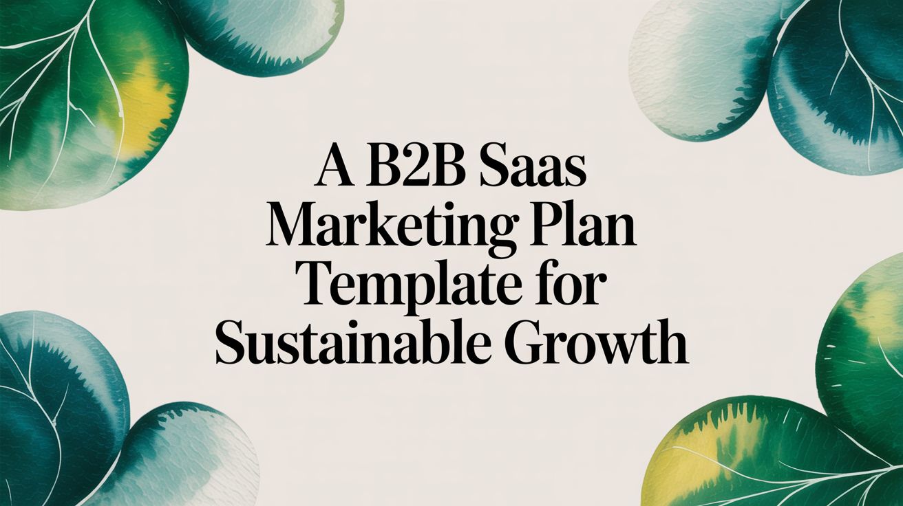 A B2B SaaS Marketing Plan Template for Sustainable Growth