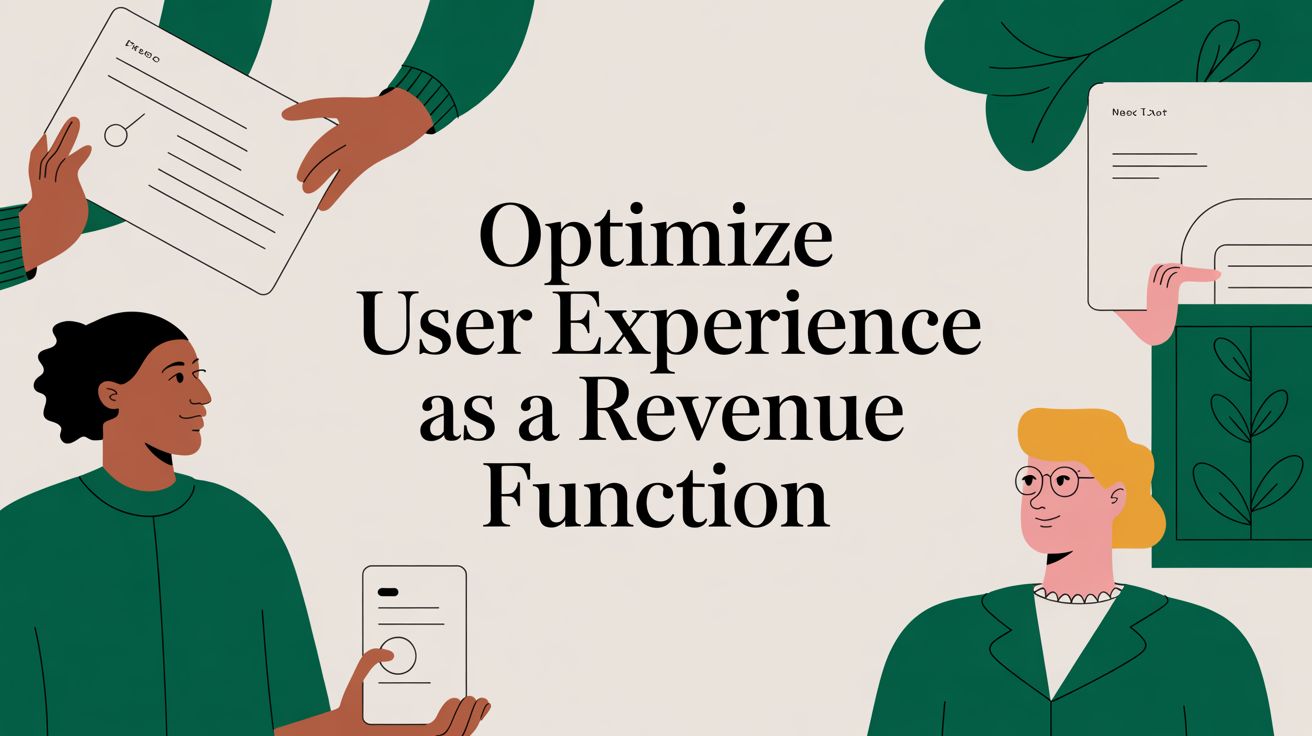 Optimize User Experience as a Revenue Function, Not a Cost Center