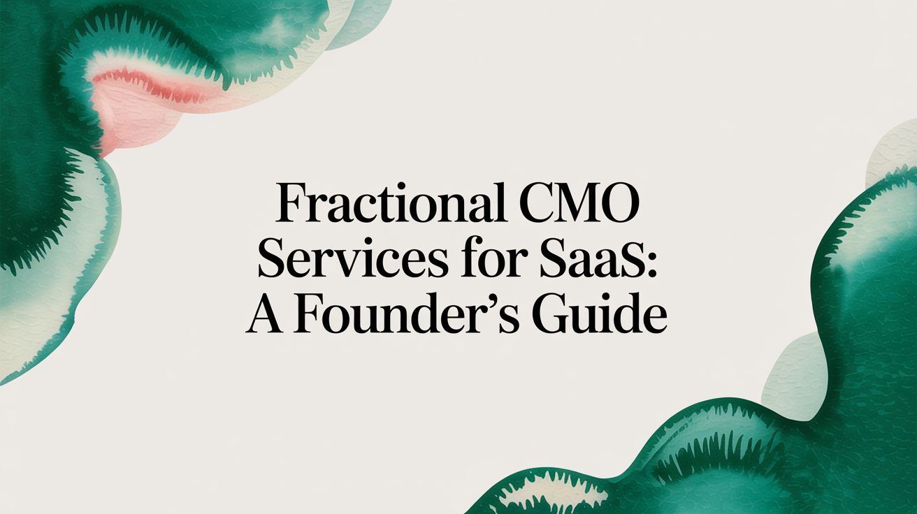 Fractional CMO Services for SaaS: A Founder's Guide