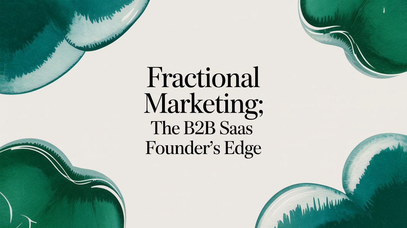 Fractional Marketing: The B2B SaaS Founder's Edge