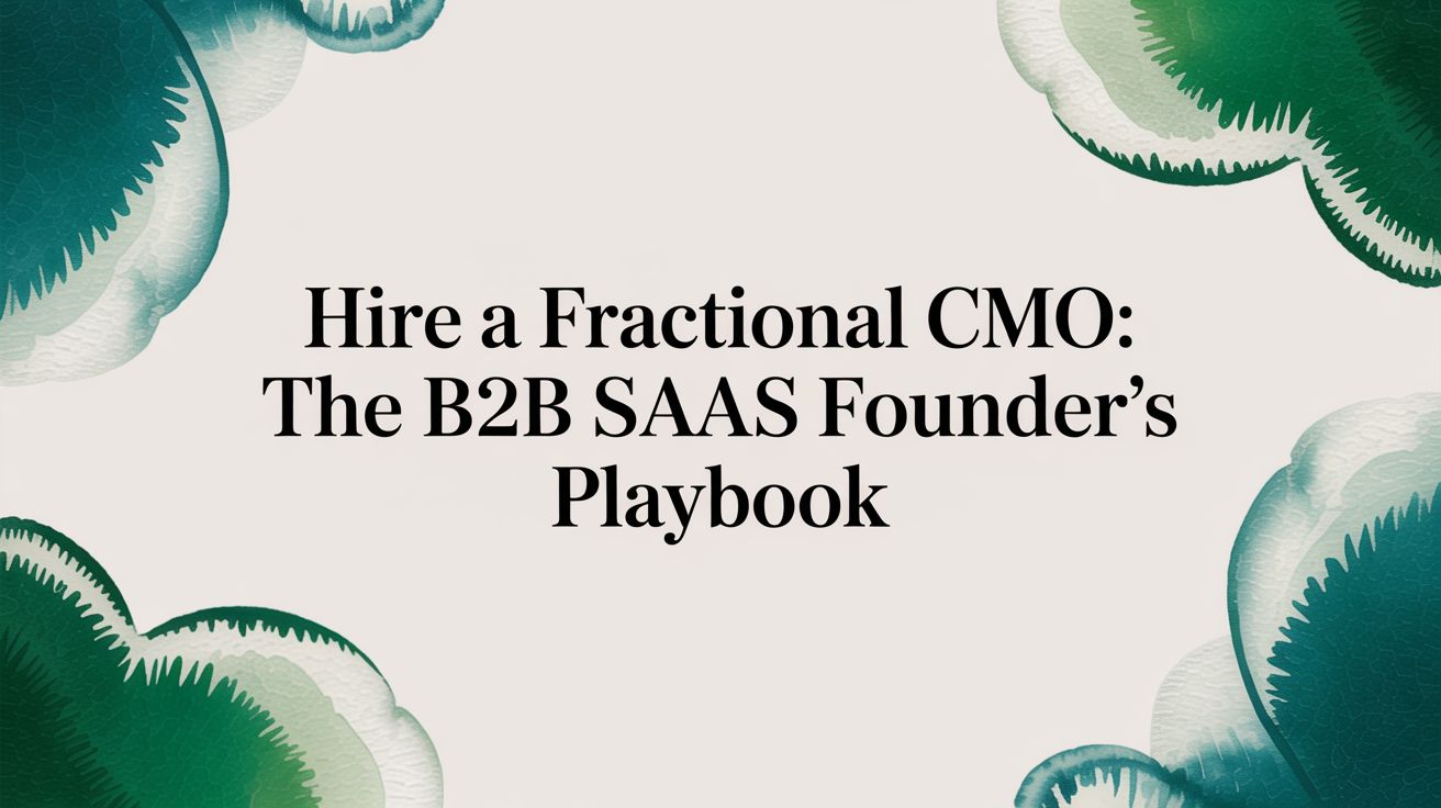 Hire a Fractional CMO: The B2B SaaS Founder's Playbook