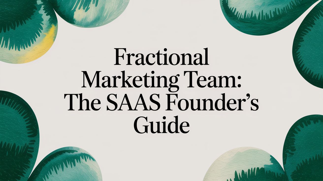 Fractional Marketing Team: The SaaS Founder's Guide