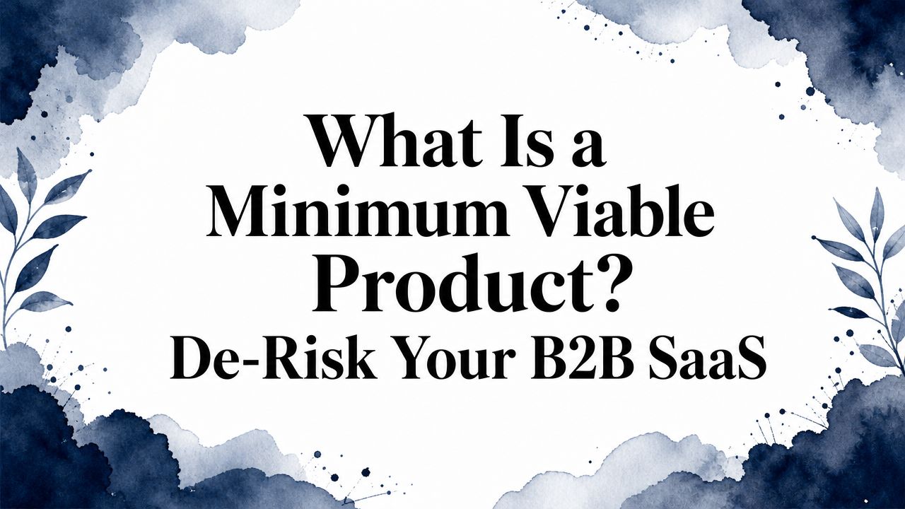 What Is a Minimum Viable Product? De-Risk Your B2B SaaS