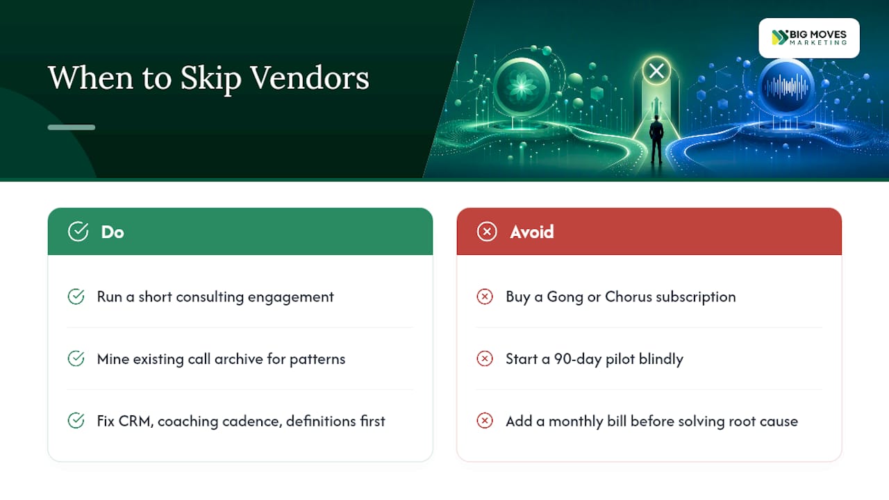 When to Skip the Vendor Chase Entirely — overview diagram