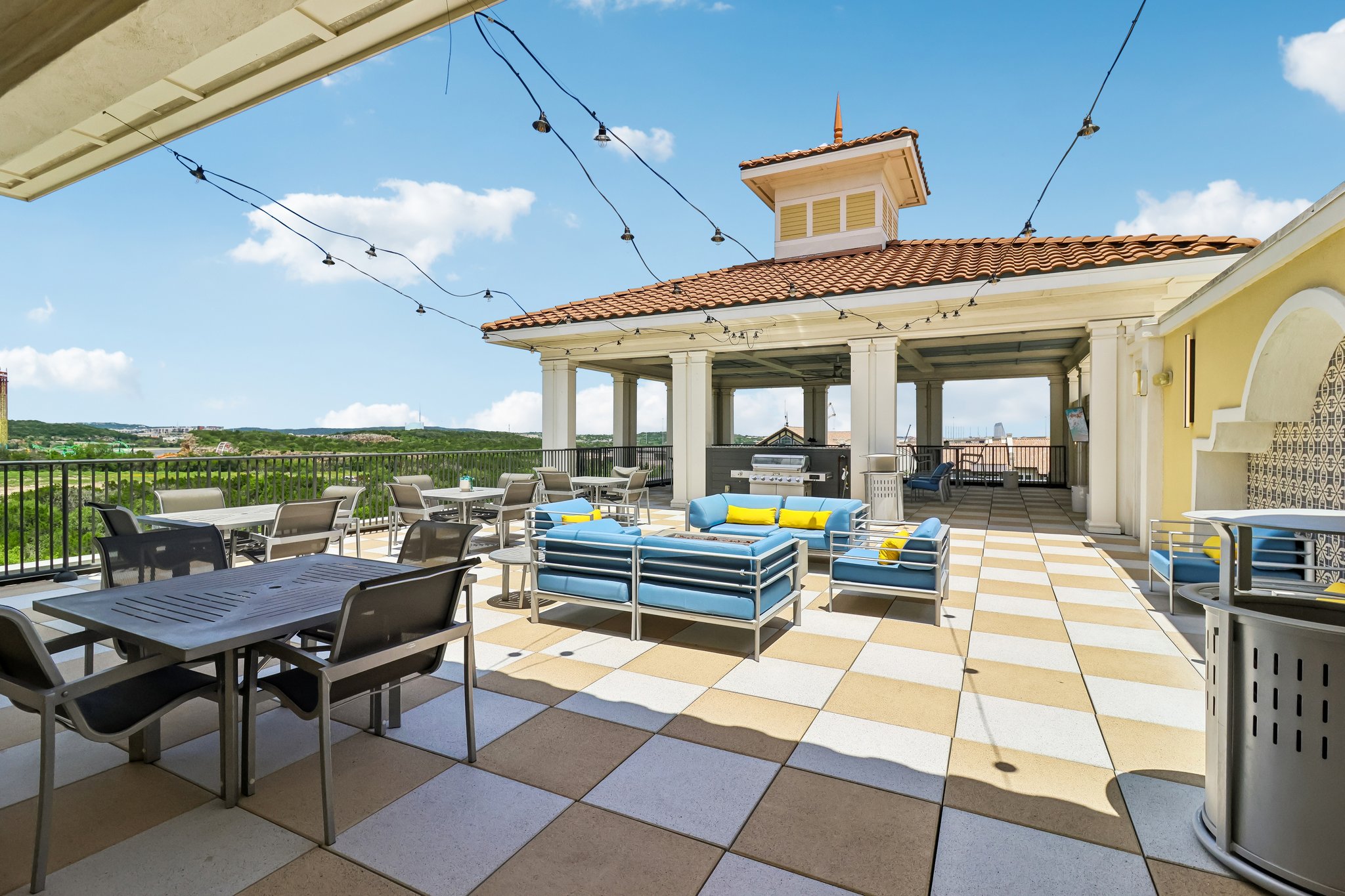 outdoor lounge area