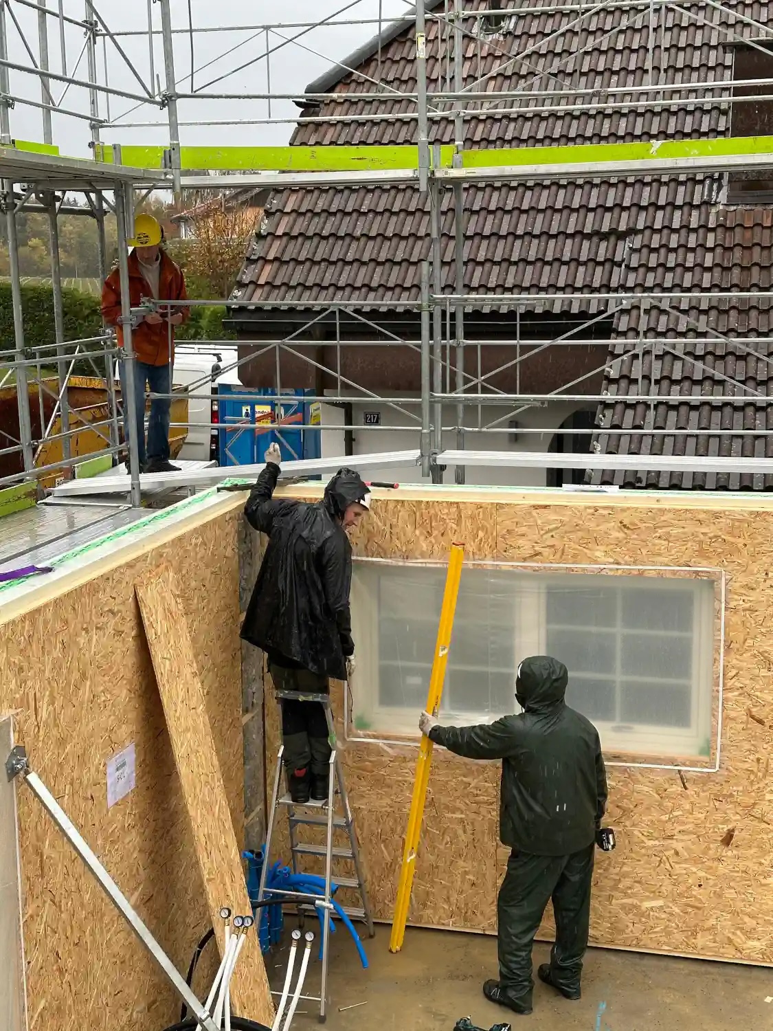 Erdgeschoss Schwedenhaus Elementbau Hausaufbau