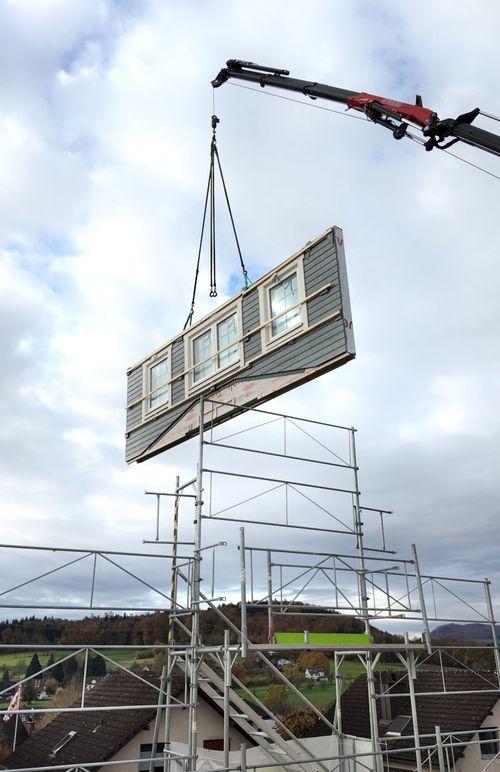 Hausaufbau Elementbau Schwedenhaus Schweiz