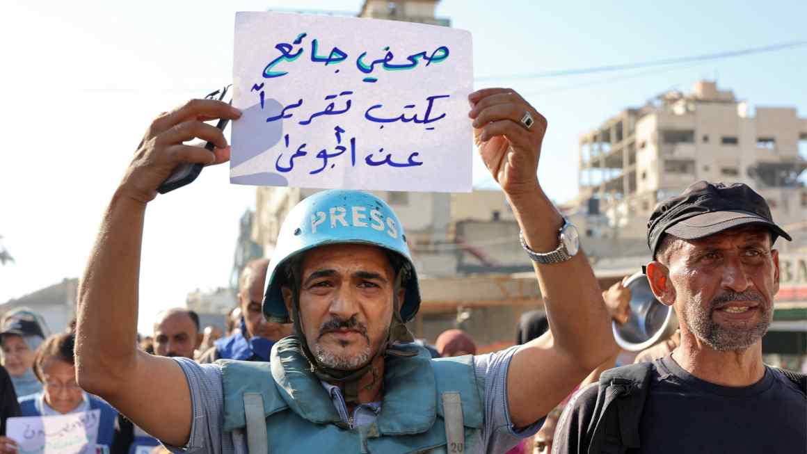 Palestinian journalists in Gaza ‘being starved’, media watchdog says