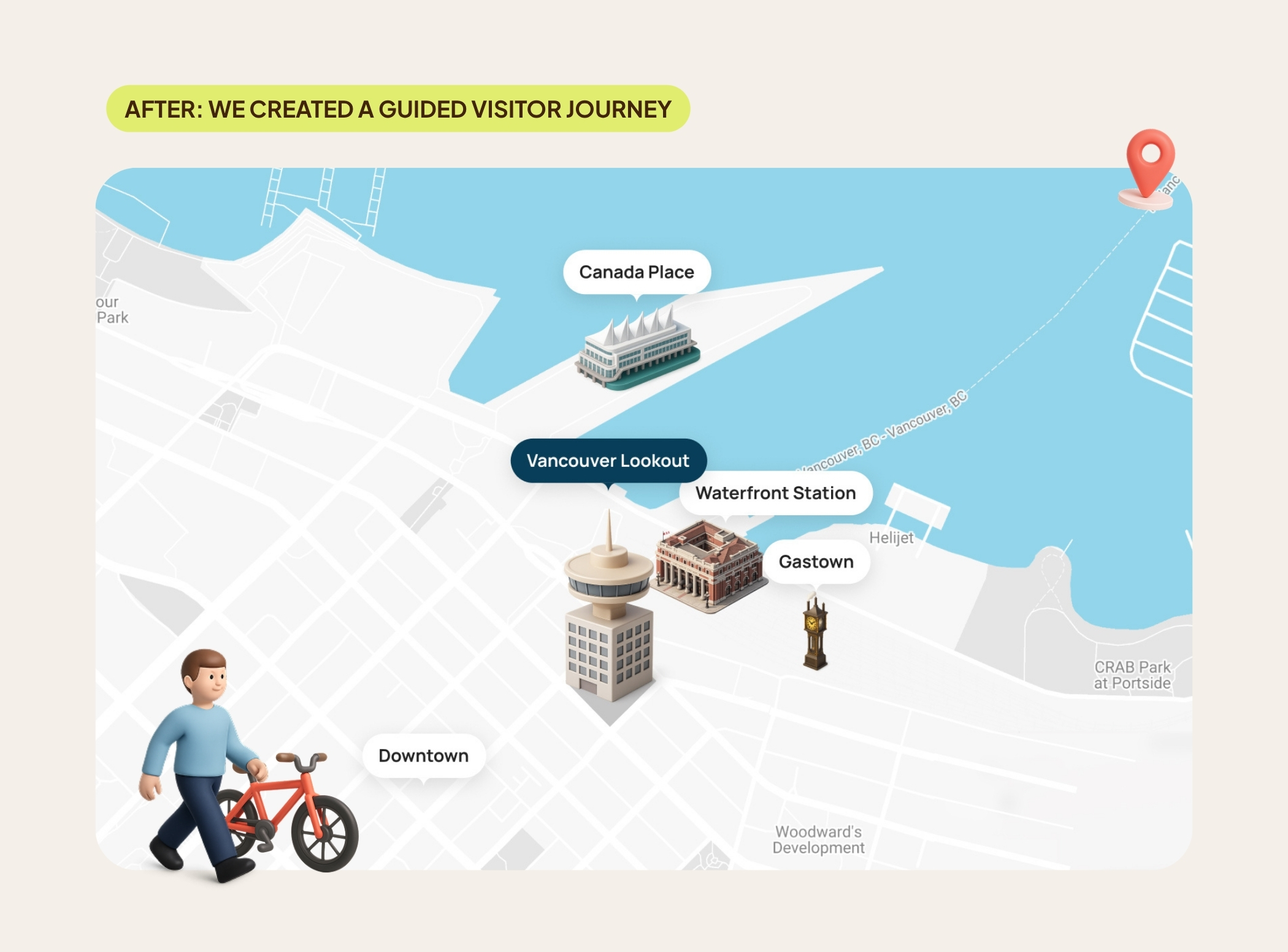 Vancouver Lookout website navigation and visitor journey redesigned for clearer planning, ticketing, and accessibility information
