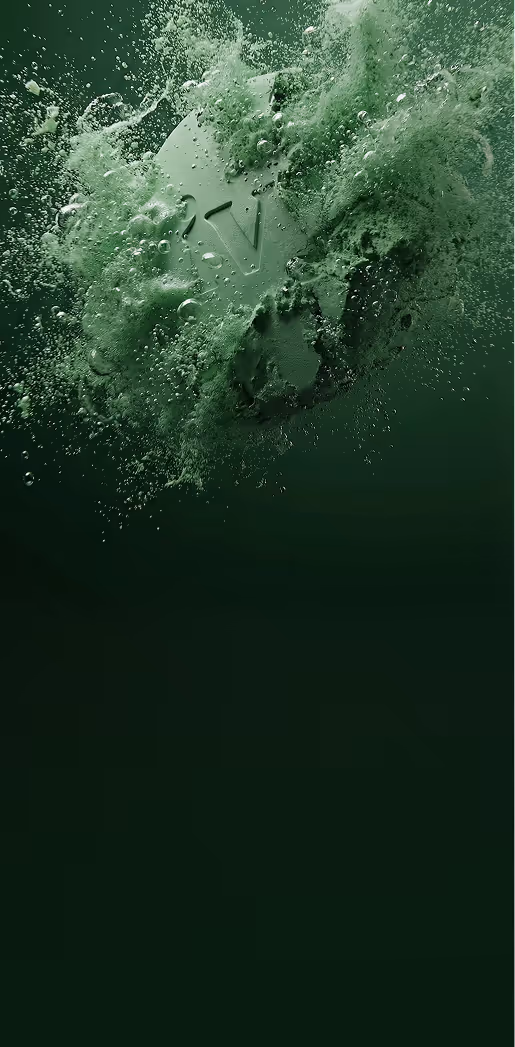 Green vial labeled 'ivy GLP-1 Injection Rx only' floating above a matching green surface.